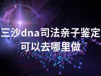 三沙dna司法亲子鉴定可以去哪里做