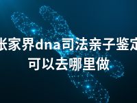 张家界dna司法亲子鉴定可以去哪里做