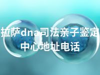 拉萨dna司法亲子鉴定中心地址电话