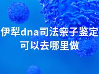 伊犁dna司法亲子鉴定可以去哪里做