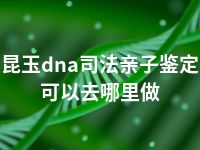 昆玉dna司法亲子鉴定可以去哪里做