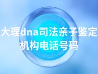 大理dna司法亲子鉴定机构电话号码