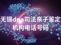 无锡dna司法亲子鉴定机构电话号码