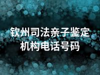 钦州司法亲子鉴定机构电话号码