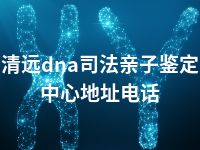 清远dna司法亲子鉴定中心地址电话