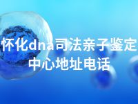 怀化dna司法亲子鉴定中心地址电话