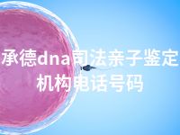 承德dna司法亲子鉴定机构电话号码