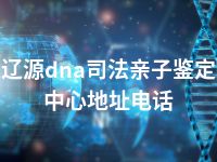 辽源dna司法亲子鉴定中心地址电话