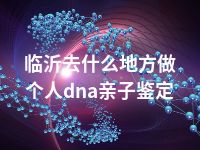 临沂去什么地方做个人dna亲子鉴定