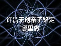 许昌无创亲子鉴定哪里做