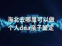 海北去哪里可以做个人dna亲子鉴定