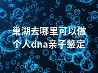 巢湖去哪里可以做个人dna亲子鉴定