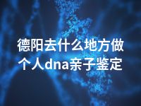 德阳去什么地方做个人dna亲子鉴定