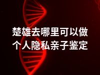 楚雄去哪里可以做个人隐私亲子鉴定