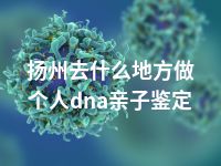 扬州去什么地方做个人dna亲子鉴定