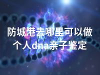 防城港去哪里可以做个人dna亲子鉴定