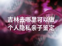 吉林去哪里可以做个人隐私亲子鉴定