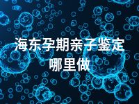 海东孕期亲子鉴定哪里做