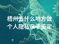 梧州去什么地方做个人隐私亲子鉴定