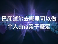 巴彦淖尔去哪里可以做个人dna亲子鉴定