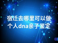 宿迁去哪里可以做个人dna亲子鉴定