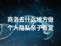 商洛去什么地方做个人隐私亲子鉴定