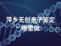 萍乡无创亲子鉴定哪里做