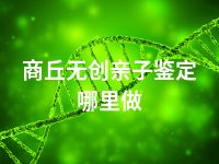 商丘无创亲子鉴定哪里做