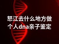 怒江去什么地方做个人dna亲子鉴定