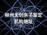 柳州无创亲子鉴定机构地址