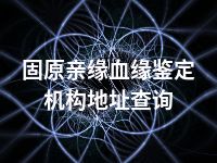 固原亲缘血缘鉴定机构地址查询