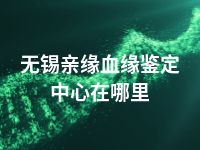 无锡亲缘血缘鉴定中心在哪里