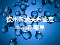 钦州亲缘关系鉴定中心在哪里