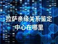 拉萨亲缘关系鉴定中心在哪里