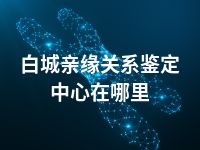 白城亲缘关系鉴定中心在哪里