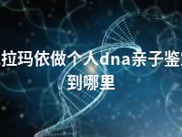 克拉玛依做个人dna亲子鉴定到哪里