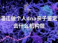 湛江做个人dna亲子鉴定去什么机构做