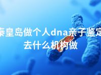 秦皇岛做个人dna亲子鉴定去什么机构做