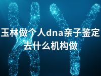 玉林做个人dna亲子鉴定去什么机构做