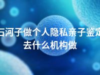 石河子做个人隐私亲子鉴定去什么机构做