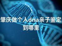 肇庆做个人dna亲子鉴定到哪里