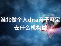 淮北做个人dna亲子鉴定去什么机构做