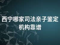 西宁哪家司法亲子鉴定机构靠谱