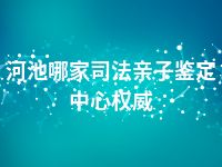 河池哪家司法亲子鉴定中心权威