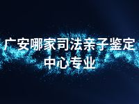 广安哪家司法亲子鉴定中心专业