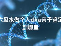 六盘水做个人dna亲子鉴定到哪里