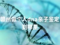 赣州做个人dna亲子鉴定到哪里