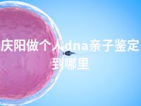 庆阳做个人dna亲子鉴定到哪里