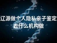 辽源做个人隐私亲子鉴定去什么机构做