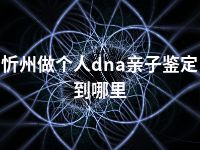 忻州做个人dna亲子鉴定到哪里